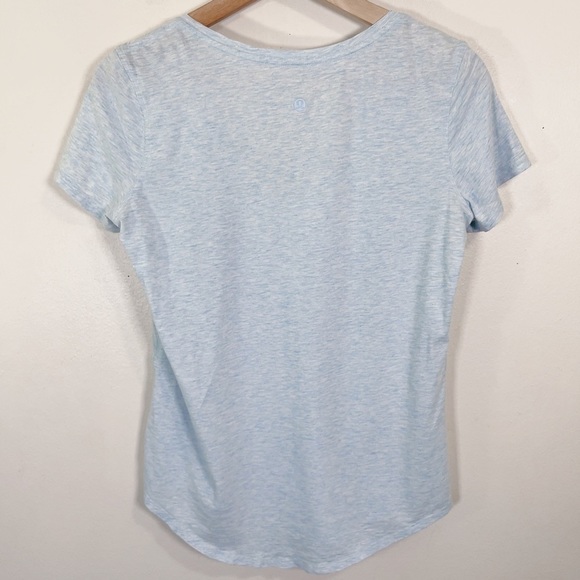 Lululemon Love Tee Short Sleeve Heathered Blue Linen - Picture 13 of 13